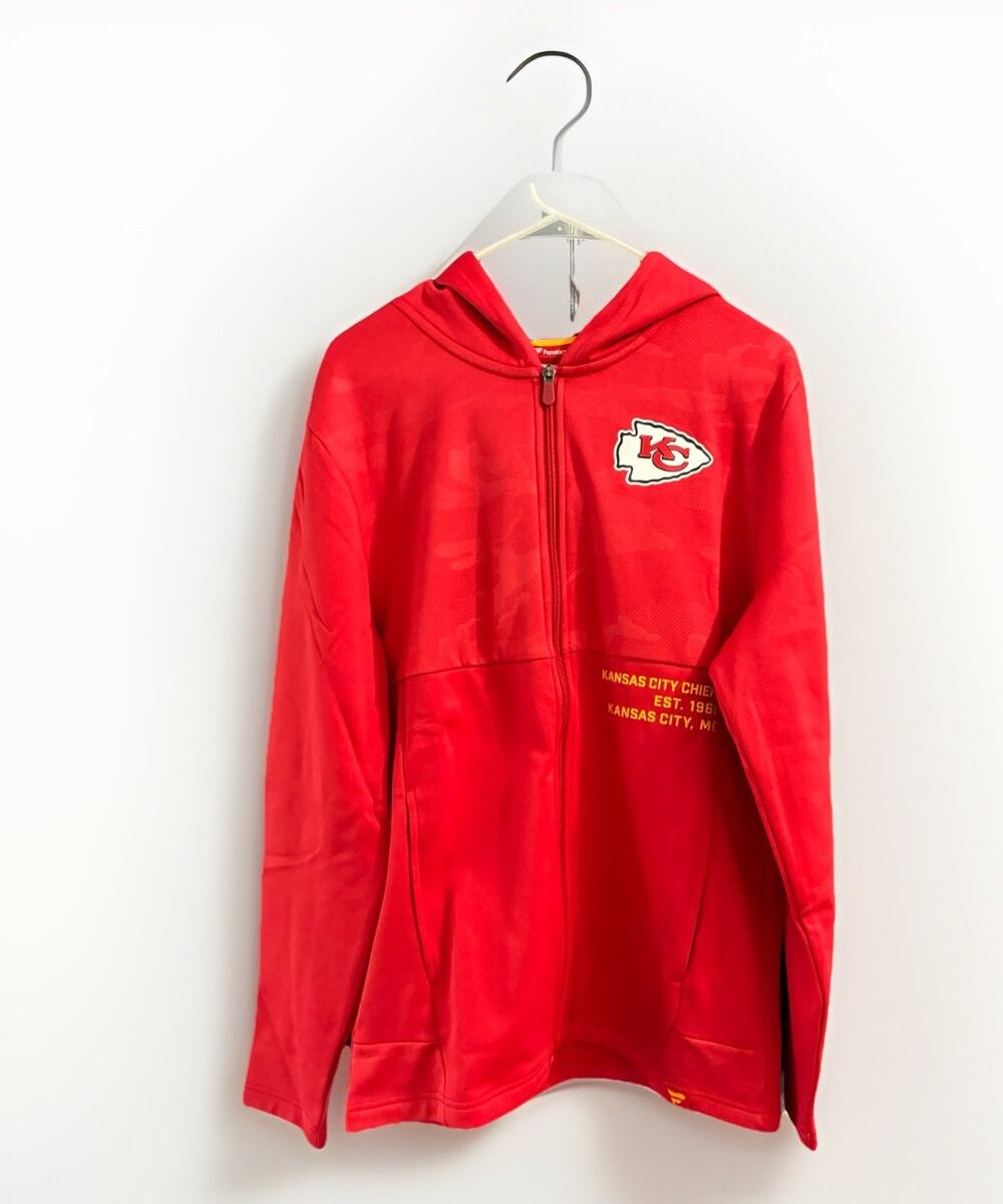 NFL Kansas City Chiefs Fanatics Full Zip Sweatshirt Adult Medium